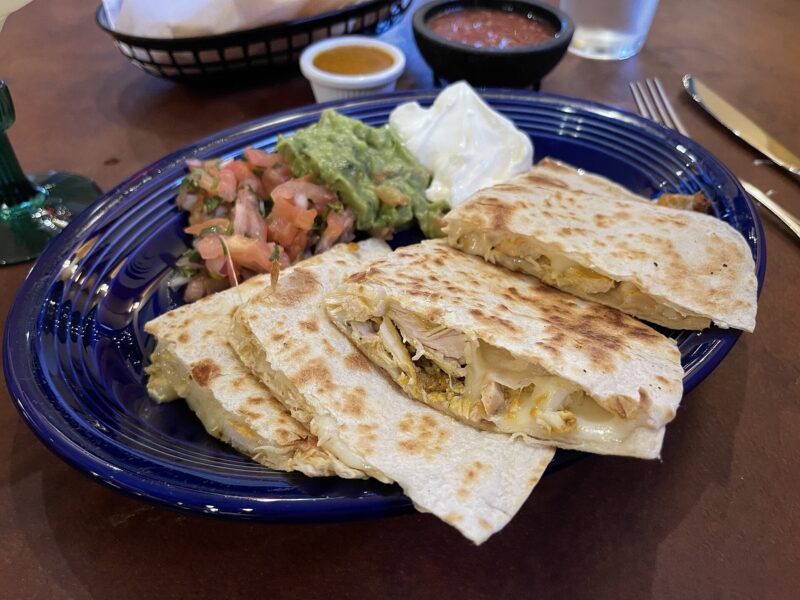 Cheesy Chicken Fajita Quesadilla Skillet