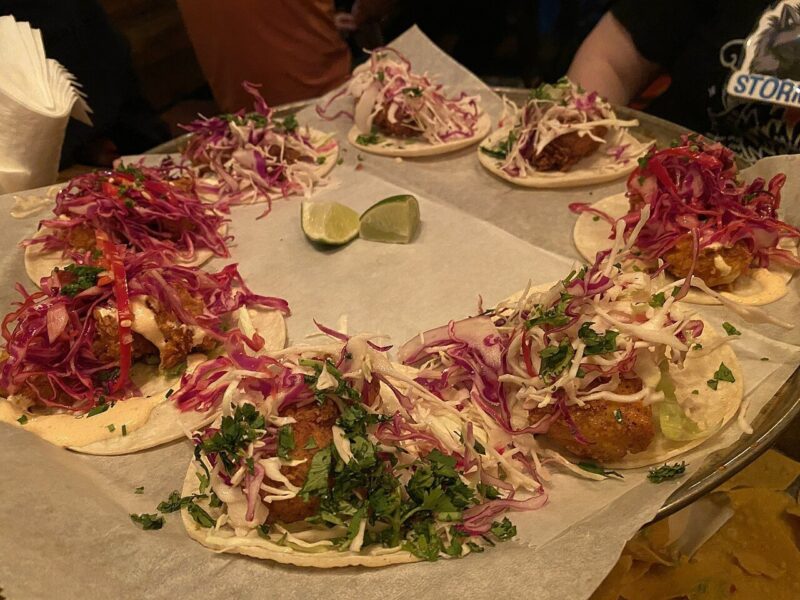 Crispy Skillet Fish Tacos with Lime Slaw