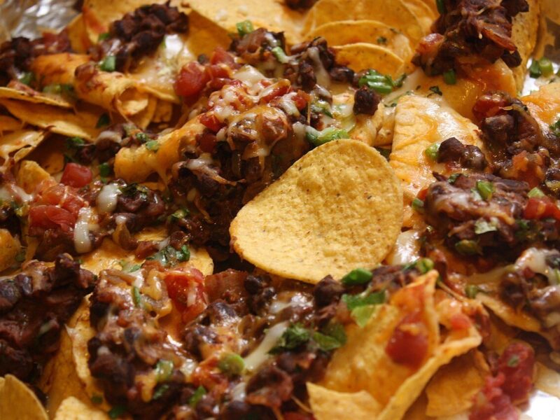Sheet Pan Beef and Black Bean Nachos