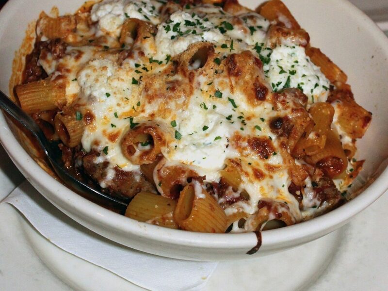 Stovetop Skillet Baked Ziti with Italian Sausage